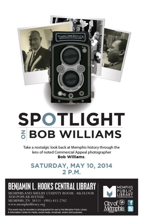 Flyer for Bob Williams event on Saturday, May 10, 2014