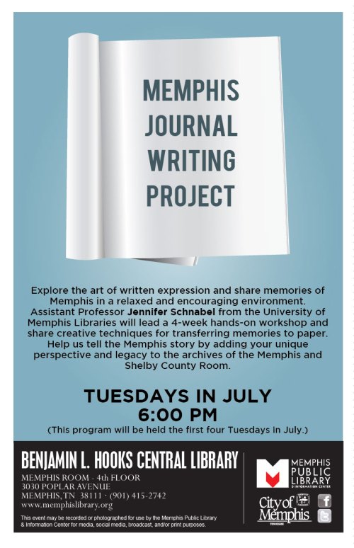 Flyer for the Memphis Journal Writing Project